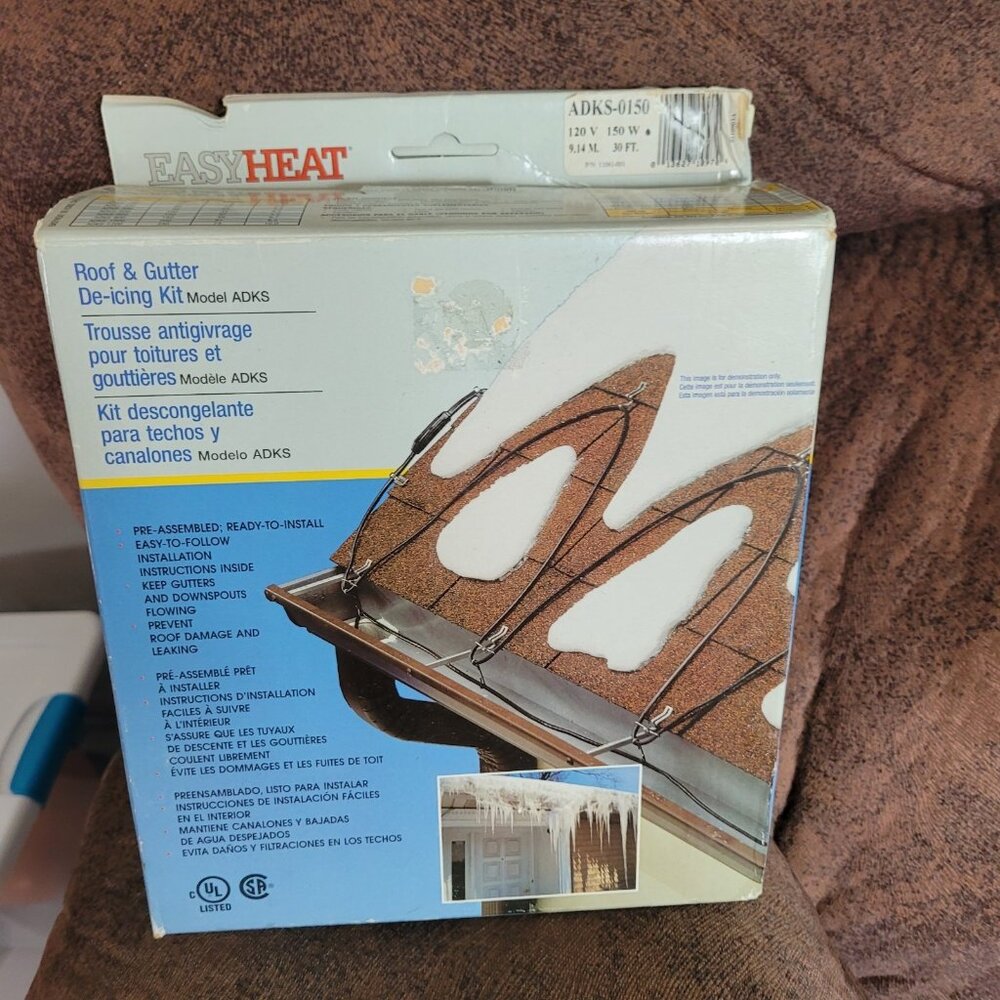 Easy Heat ADKS-150 Roof and Gutter De-Icing Heating Cable, 30 Feet